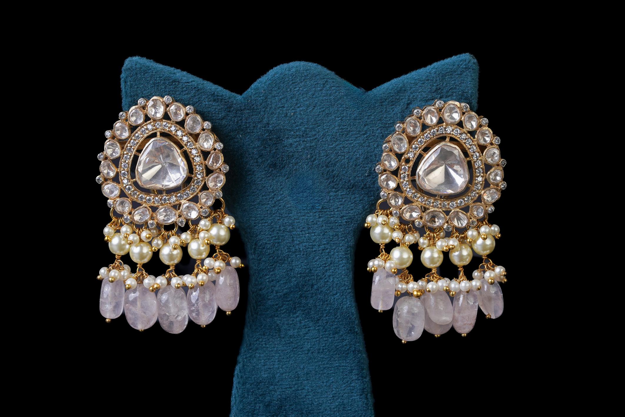 Polki Kundan Pearl Drop Choker Set