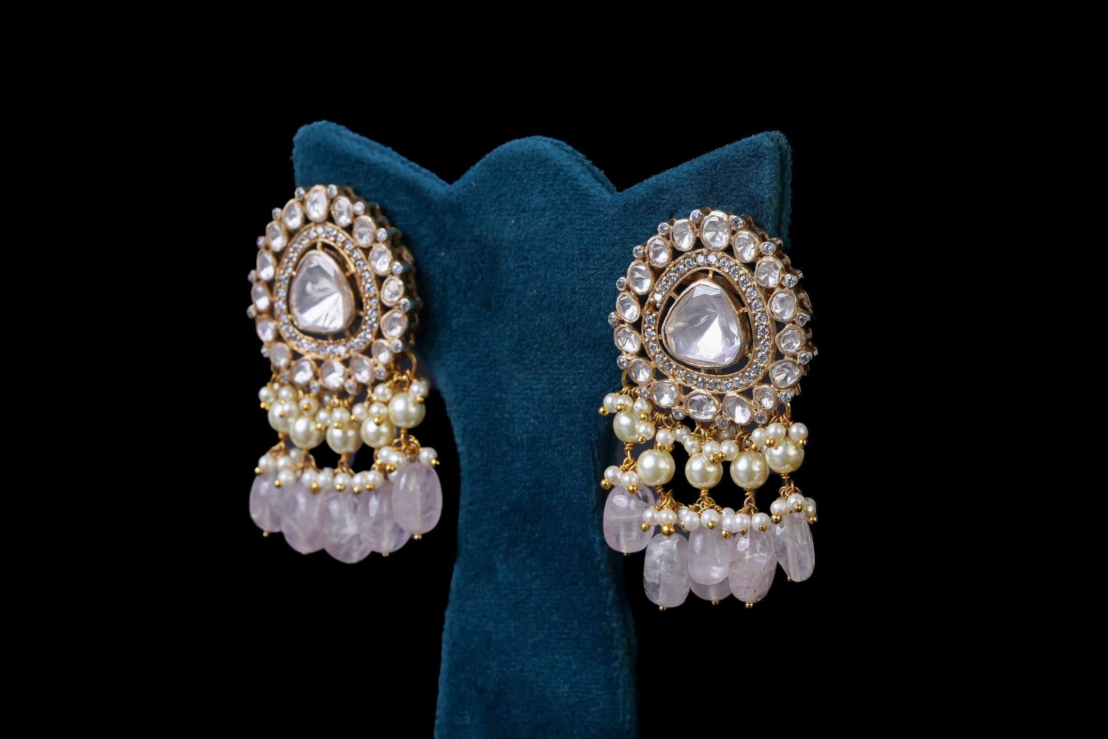 Polki Kundan Pearl Drop Choker Set