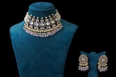 Polki Kundan Pearl Drop Choker Set
