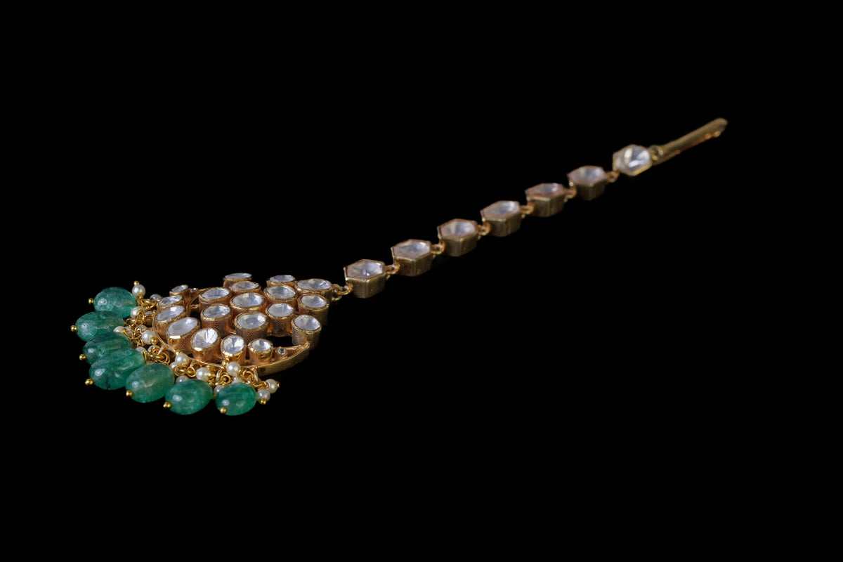 Drop Kundan Maang Tikka