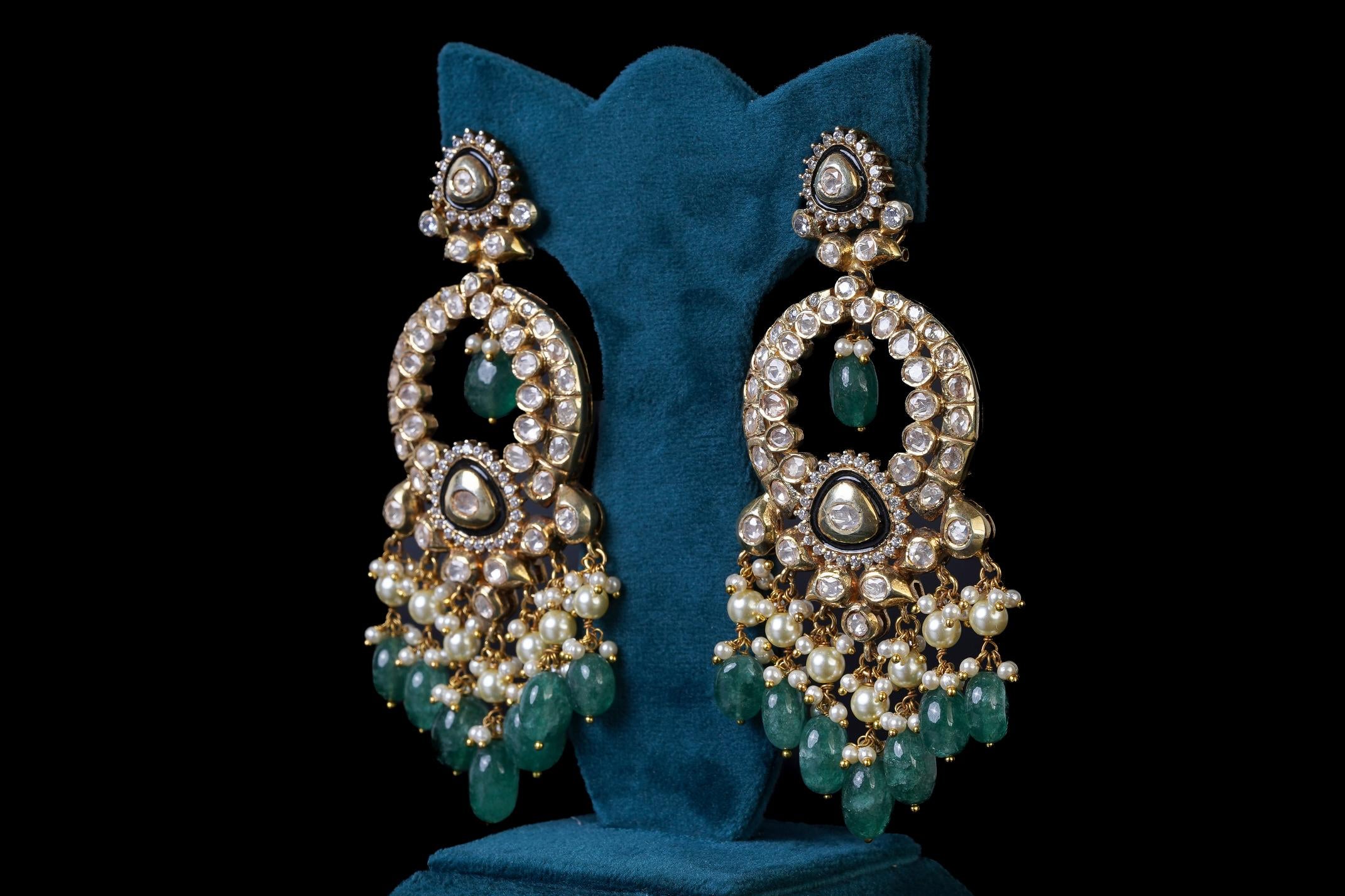 Kundan Chandbali Earrings