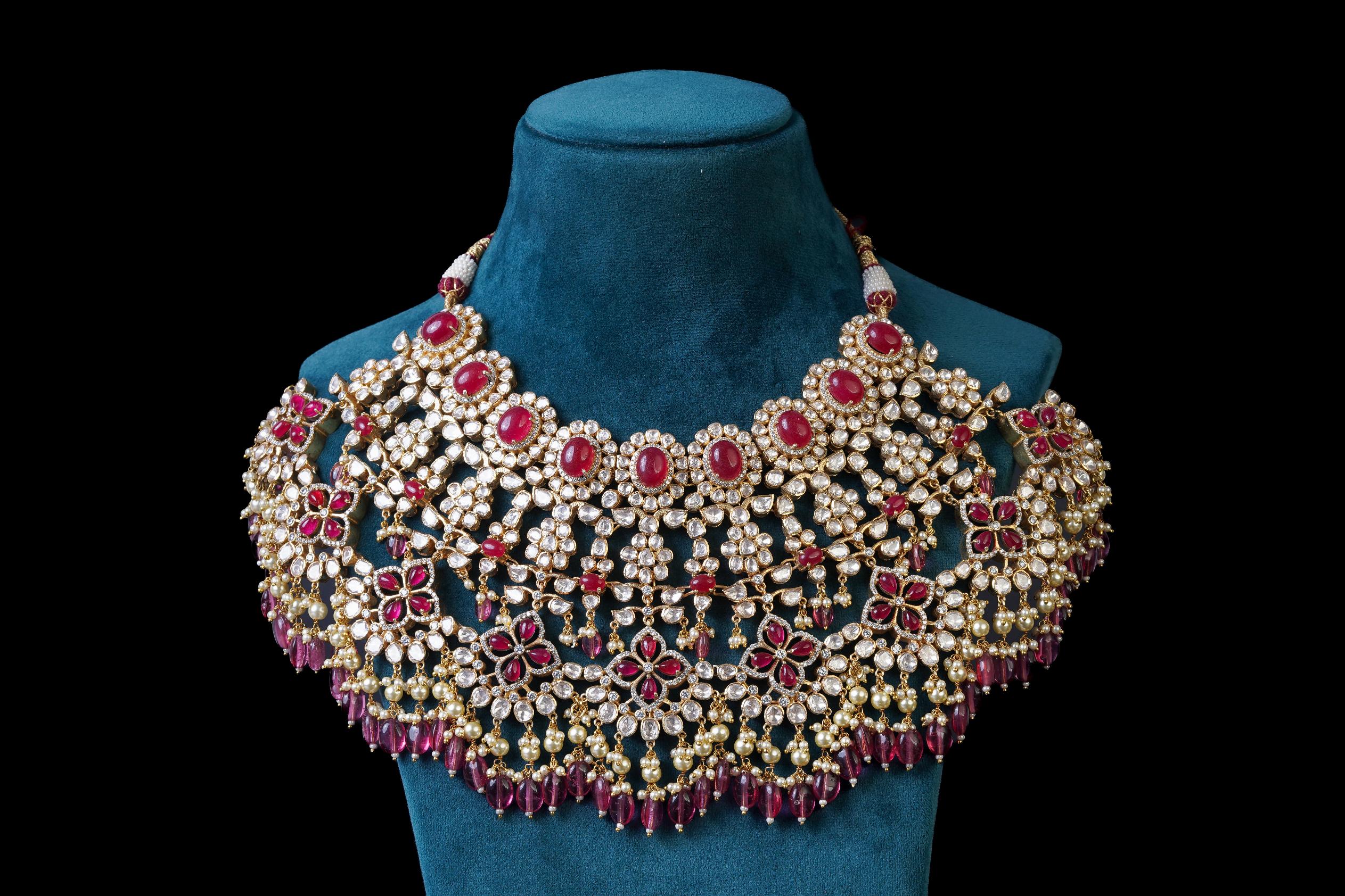 Royal Ruby Kundan Bridal Choker Set