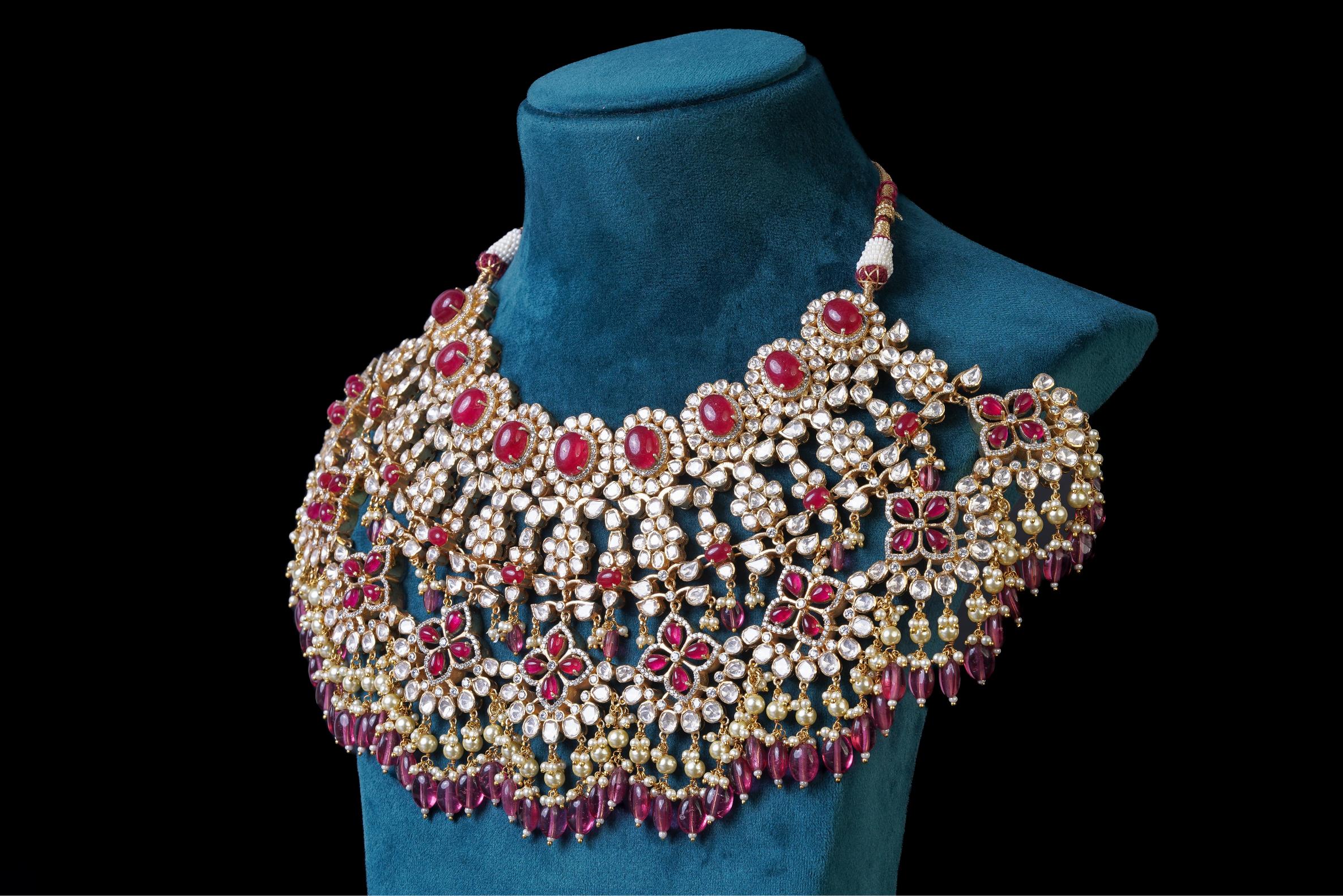 Royal Ruby Kundan Bridal Choker Set
