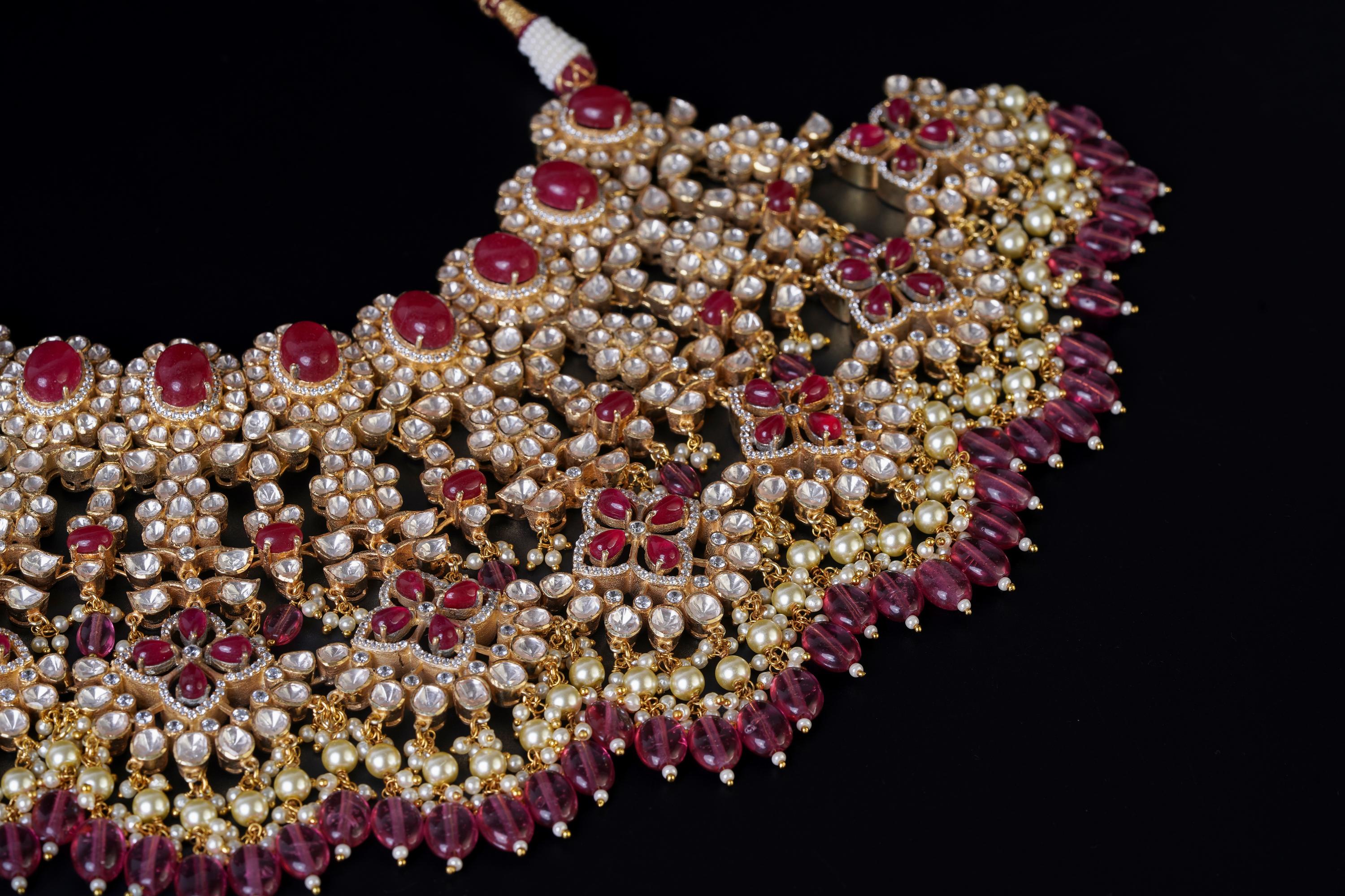 Royal Ruby Kundan Bridal Choker Set