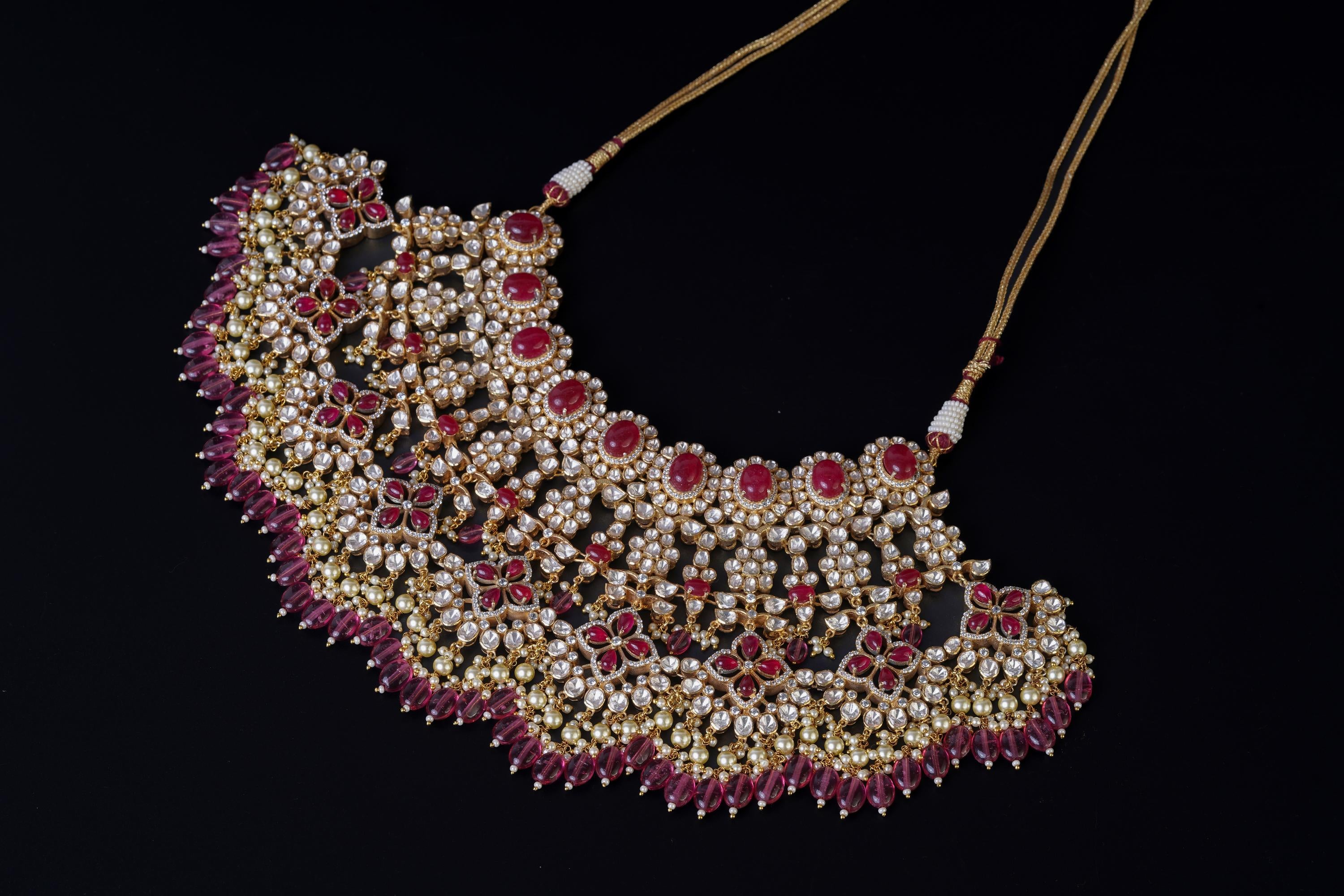 Royal Ruby Kundan Bridal Choker Set