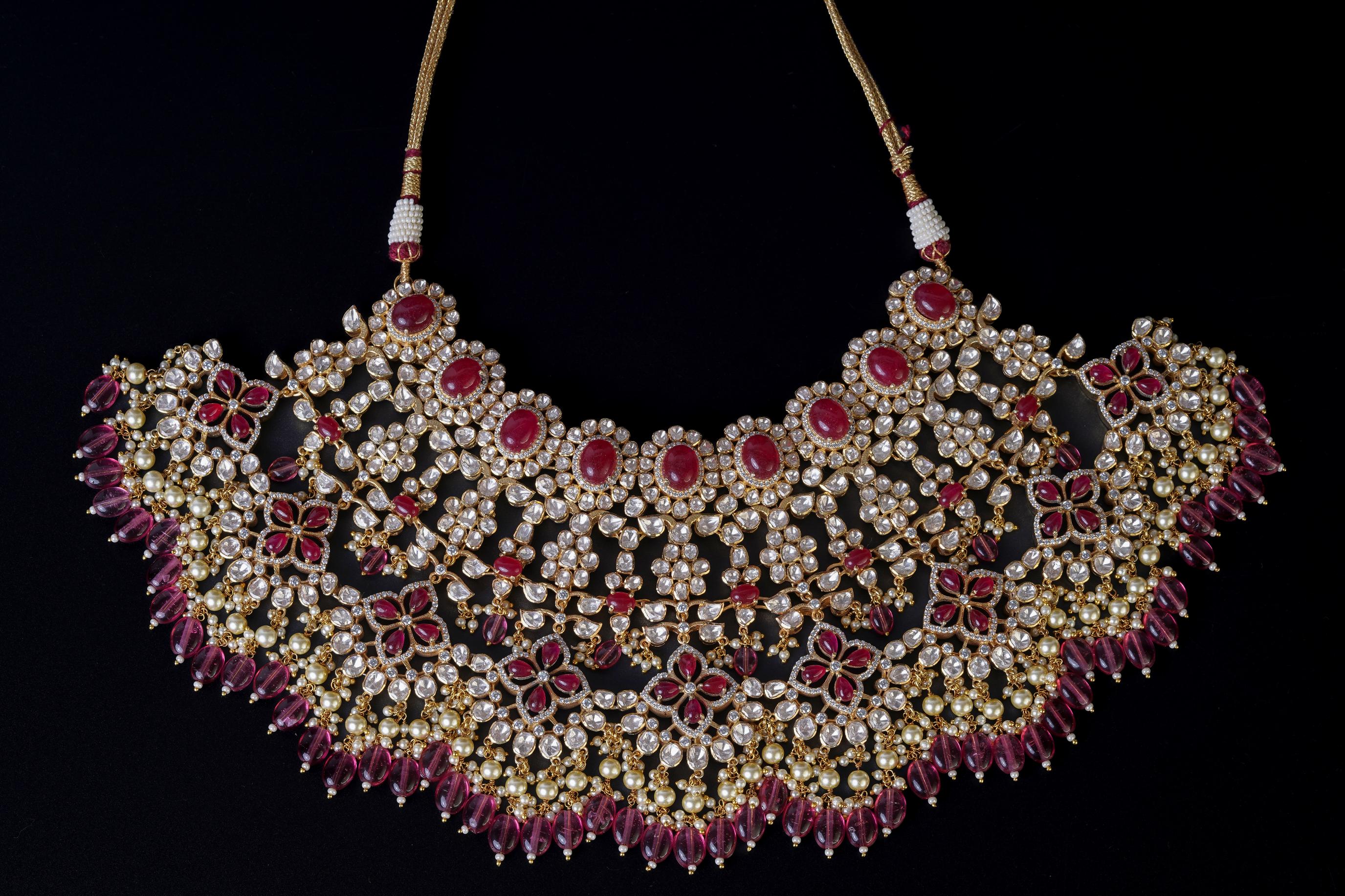 Royal Ruby Kundan Bridal Choker Set