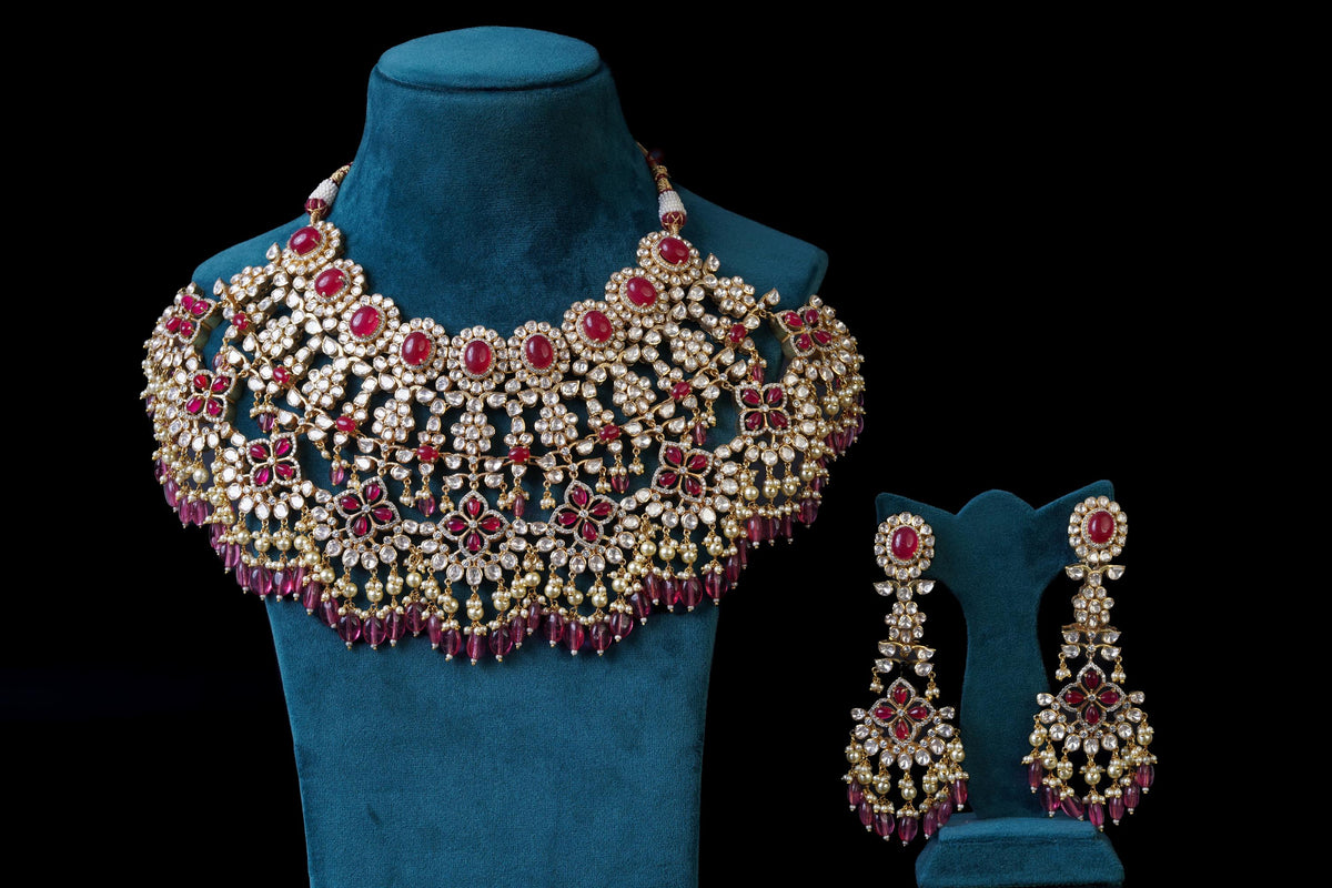 Royal Ruby Kundan Bridal Choker Set