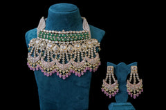 Green Heavy Choker Bridal Set
