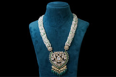 Green Lotus Long Pendant Set