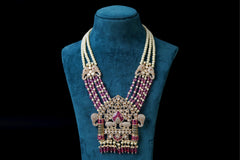 Ruby Pearl Kundan Bridal Necklace Set