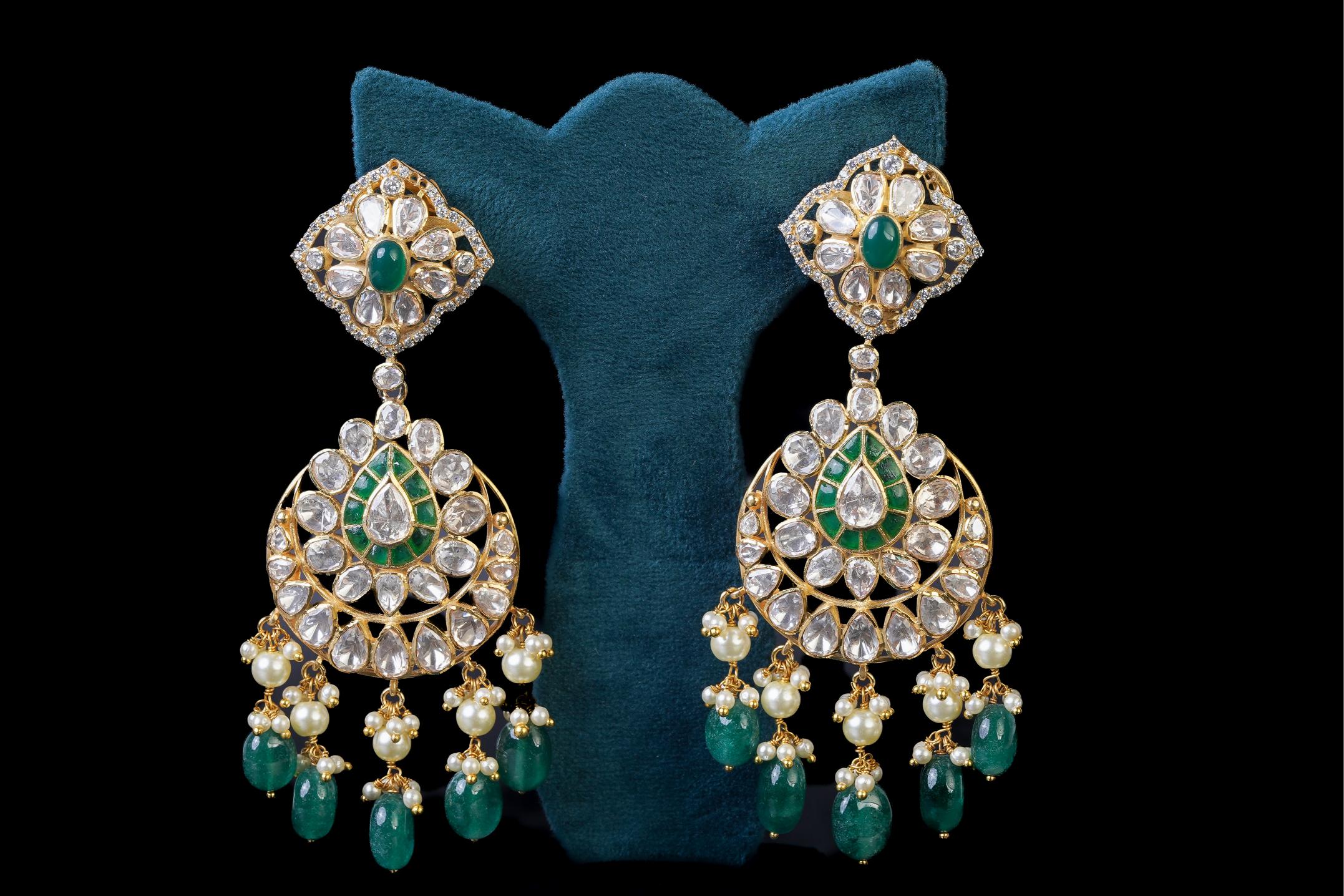 Green Floral Necklace Set