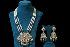 Green Floral Necklace Set