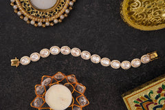 Single Line Polki Bracelet