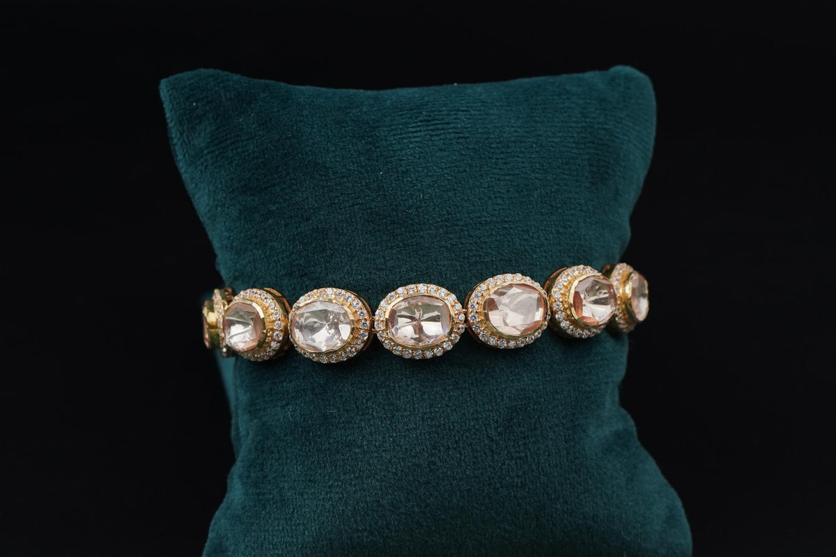 Single Line Polki Bracelet