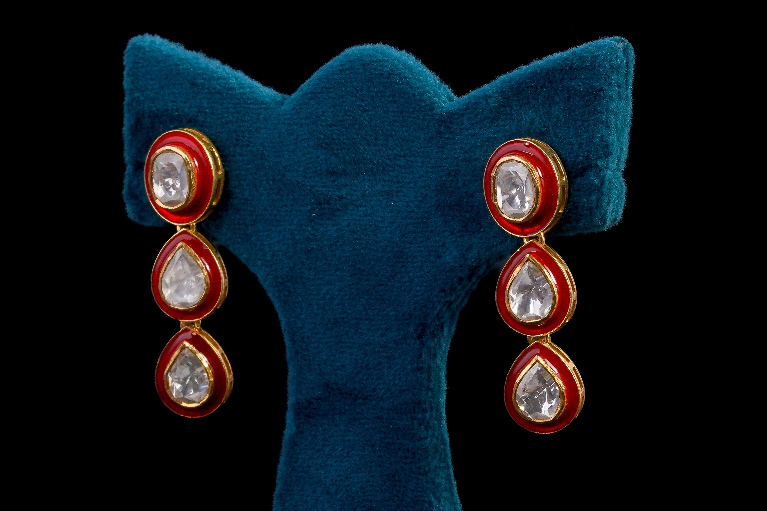 Classic Ruby Halo Necklace Set