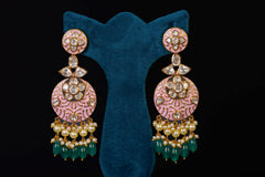 Blush Pink Enamel Kundan Bridal Choker Set
