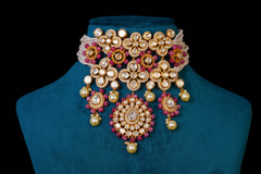 Ruby & Pearl Kundan Bridal Choker Set