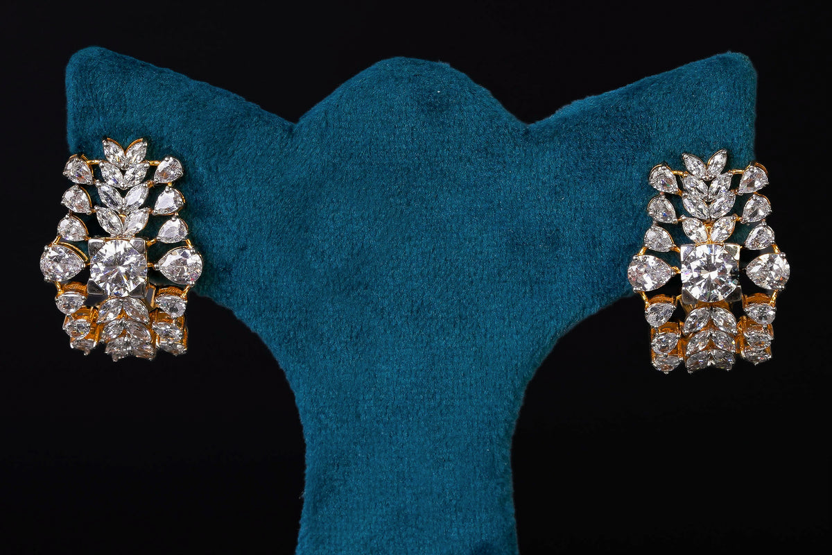 Radiant Silver Diamonds Earrings
