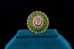 Sunburst Kundan Statement Ring