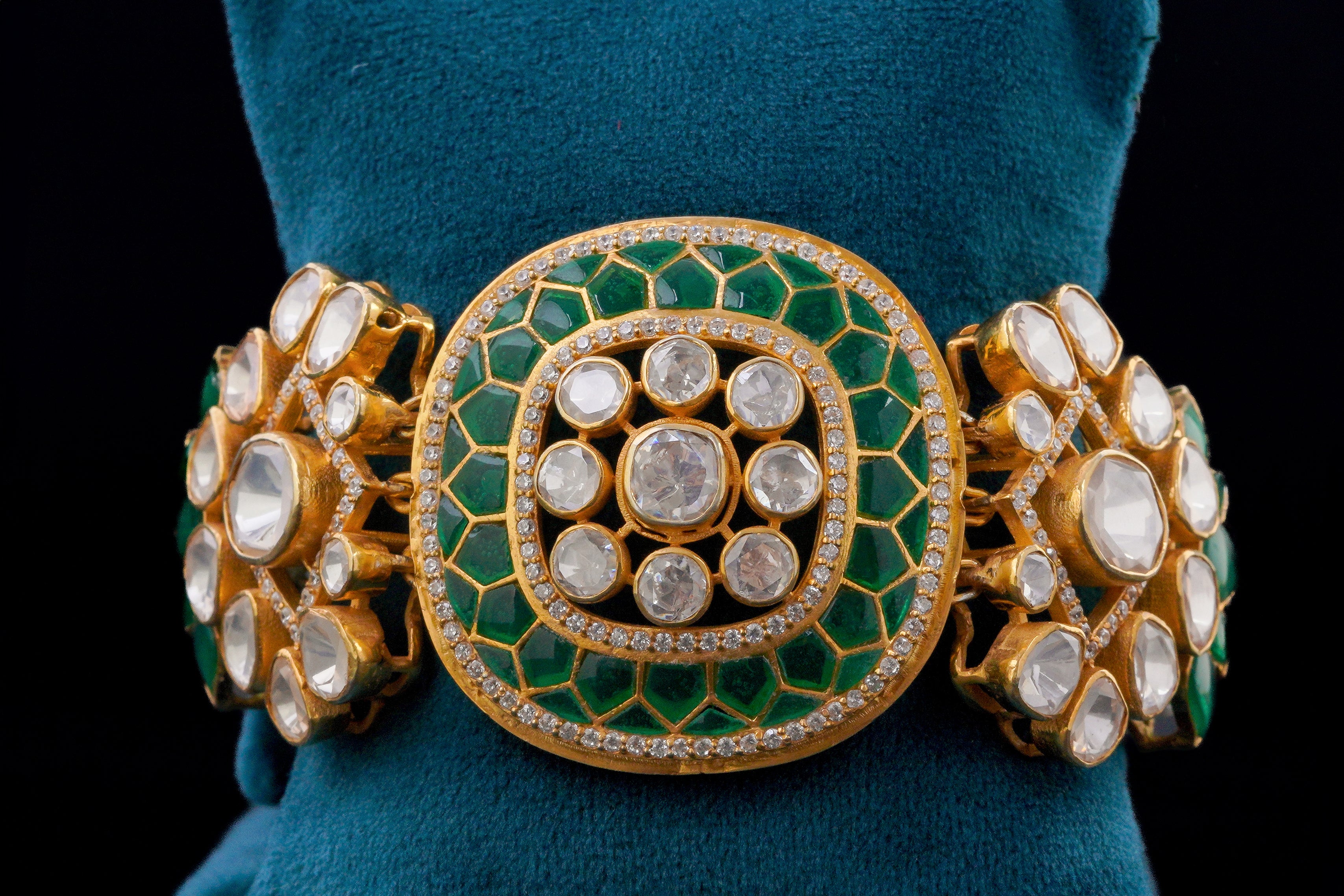 Polki Diamond Statement Bracelet