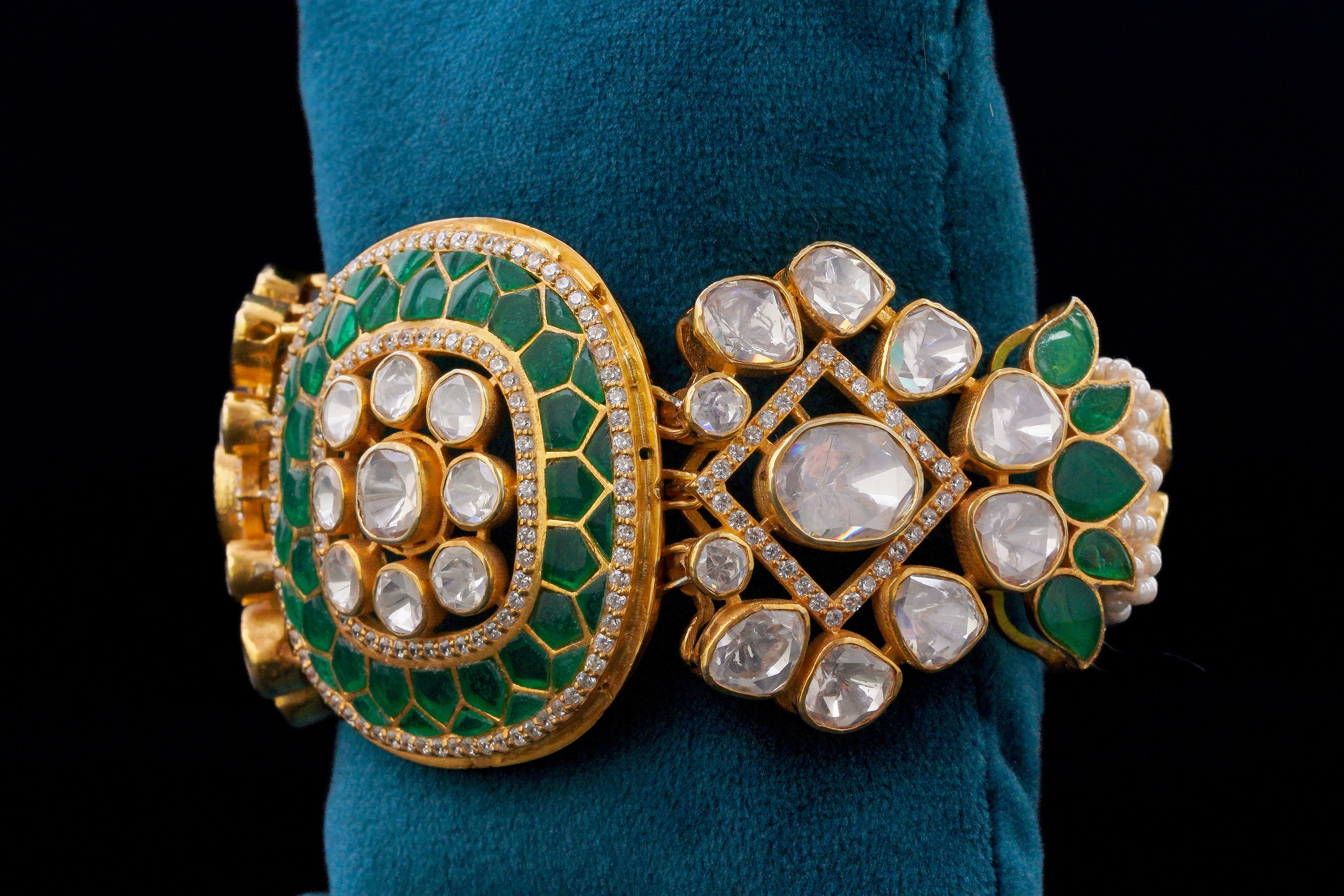 Polki Diamond Statement Bracelet