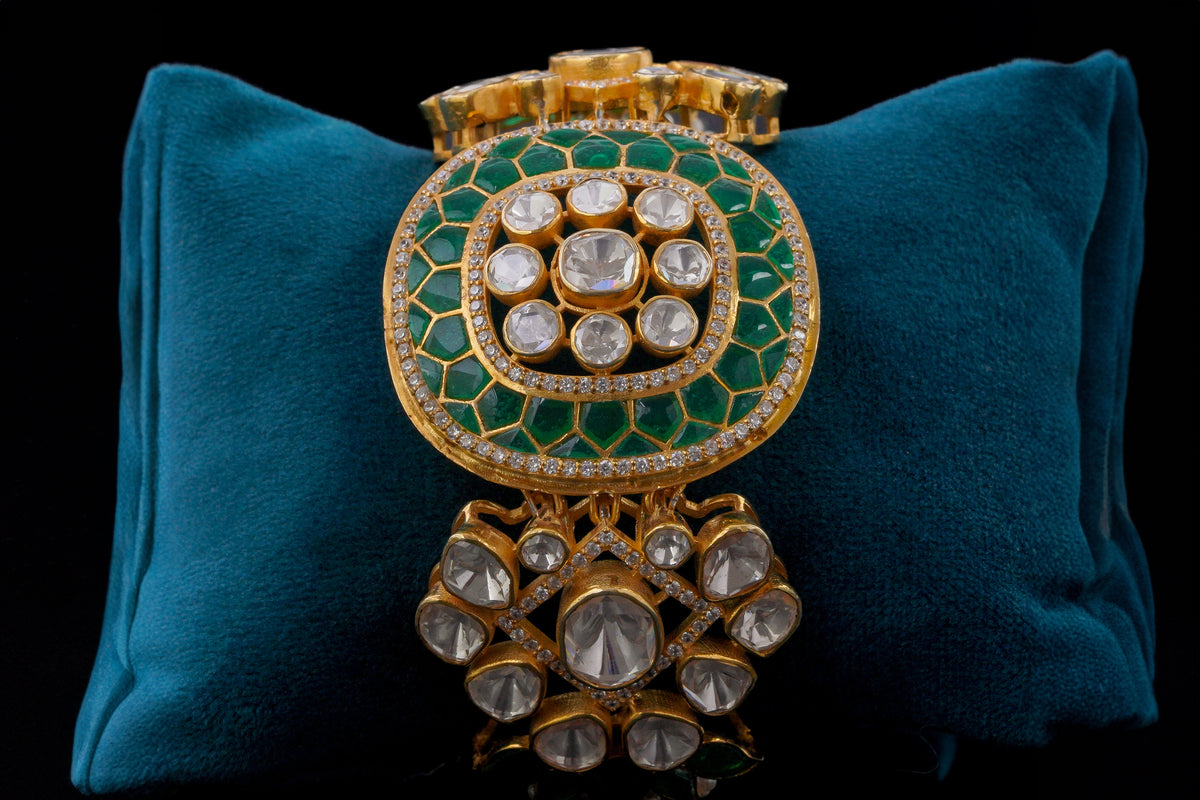 Polki Diamond Statement Bracelet