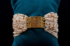 Silver Kundan Pearl Bracelet