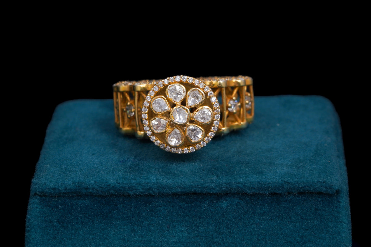 Royal Polki Diamond Statement Ring
