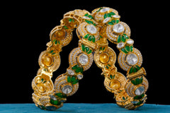Enamel Polki Diamond Designer Bracelet