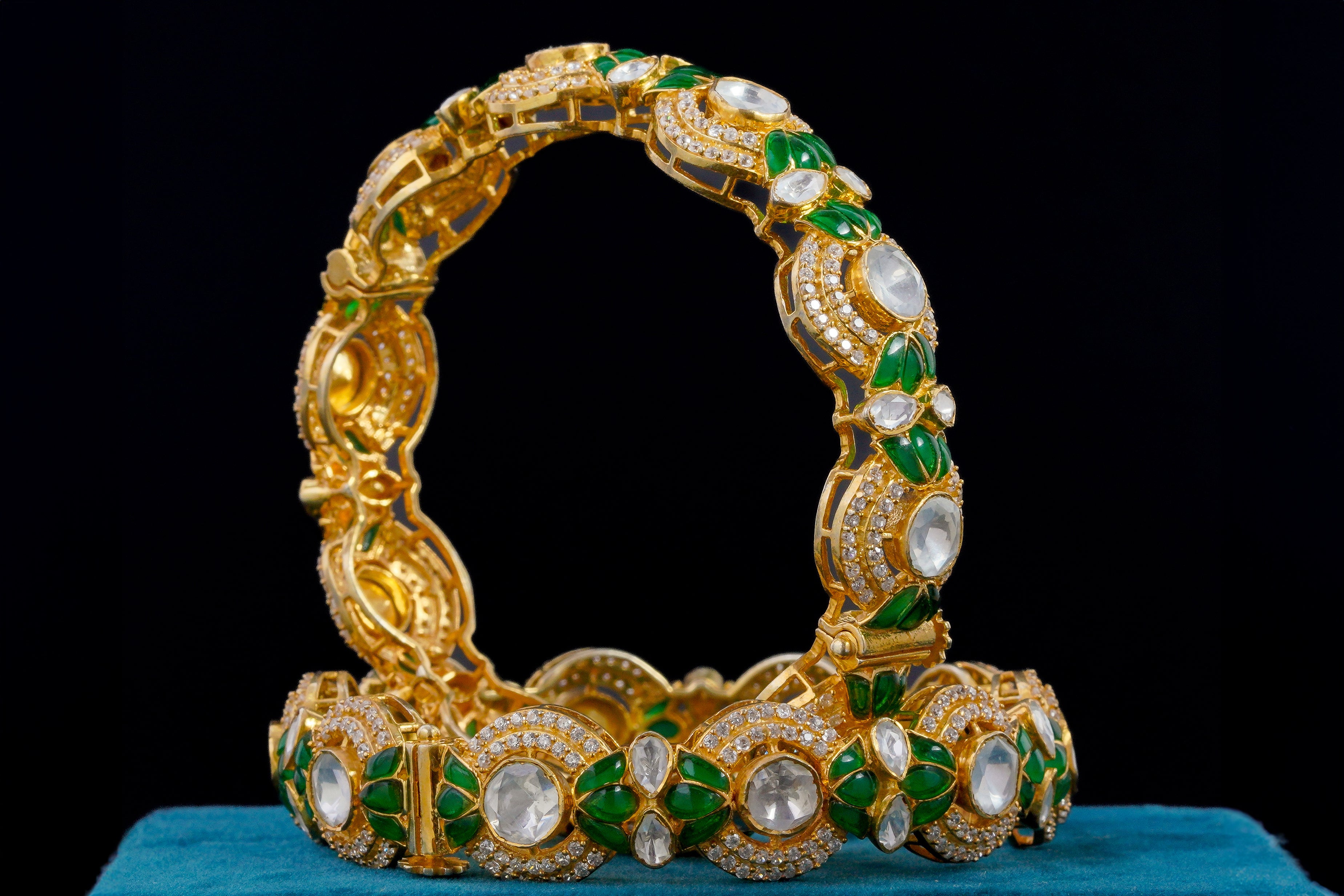 Enamel Polki Diamond Designer Bracelet