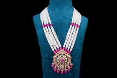 Royal silver kundan necklace set