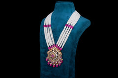 Royal silver kundan necklace set