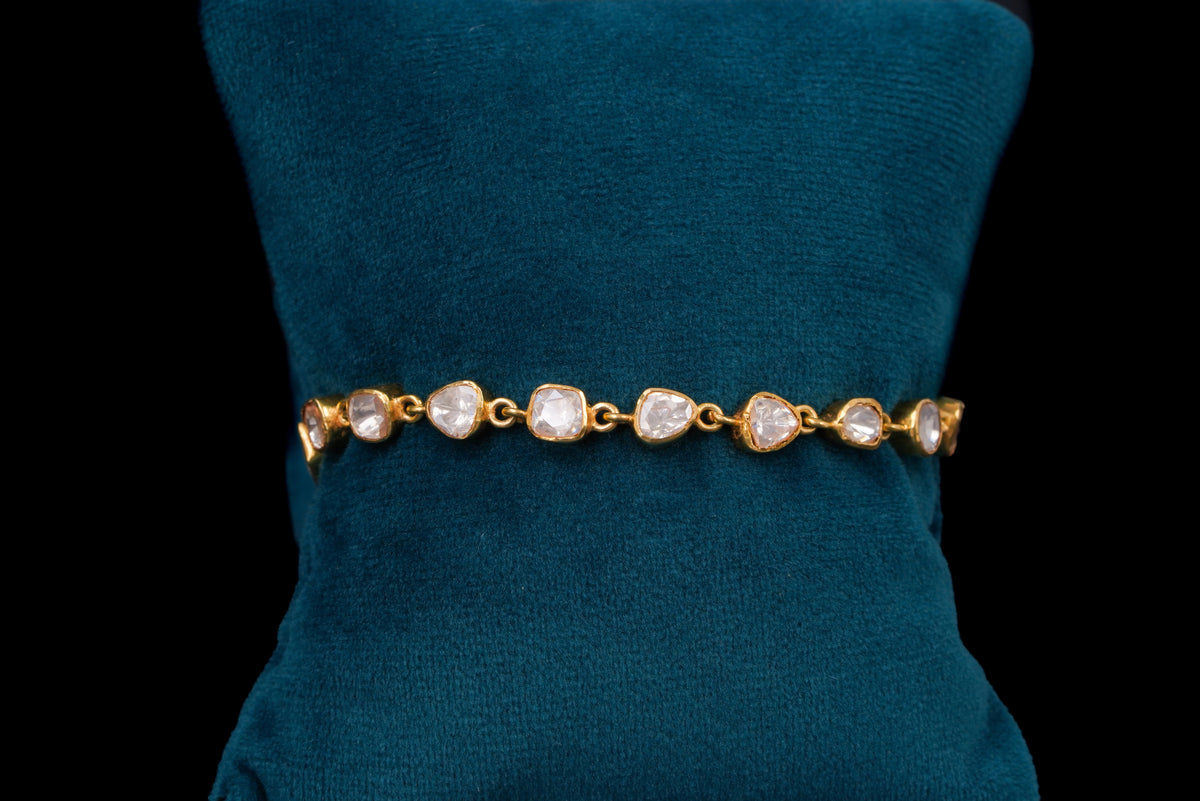 Classic Polki Diamond Chain Bracelet