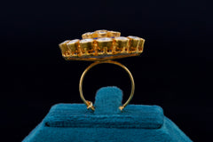 Blue Blossom Kundan Ring