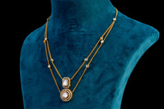 Double line Kundan Necklace