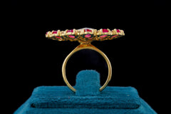 Ruby Halo Kundan Statement Ring