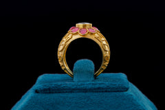 Floral Ruby Kundan Statement Ring