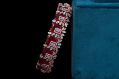 Radiant Red Diamond Bangle