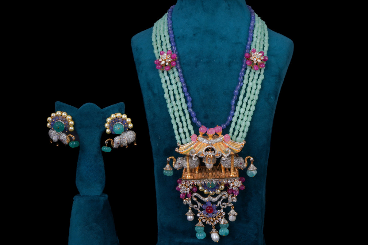 Royal Gajmukhi Necklace Set