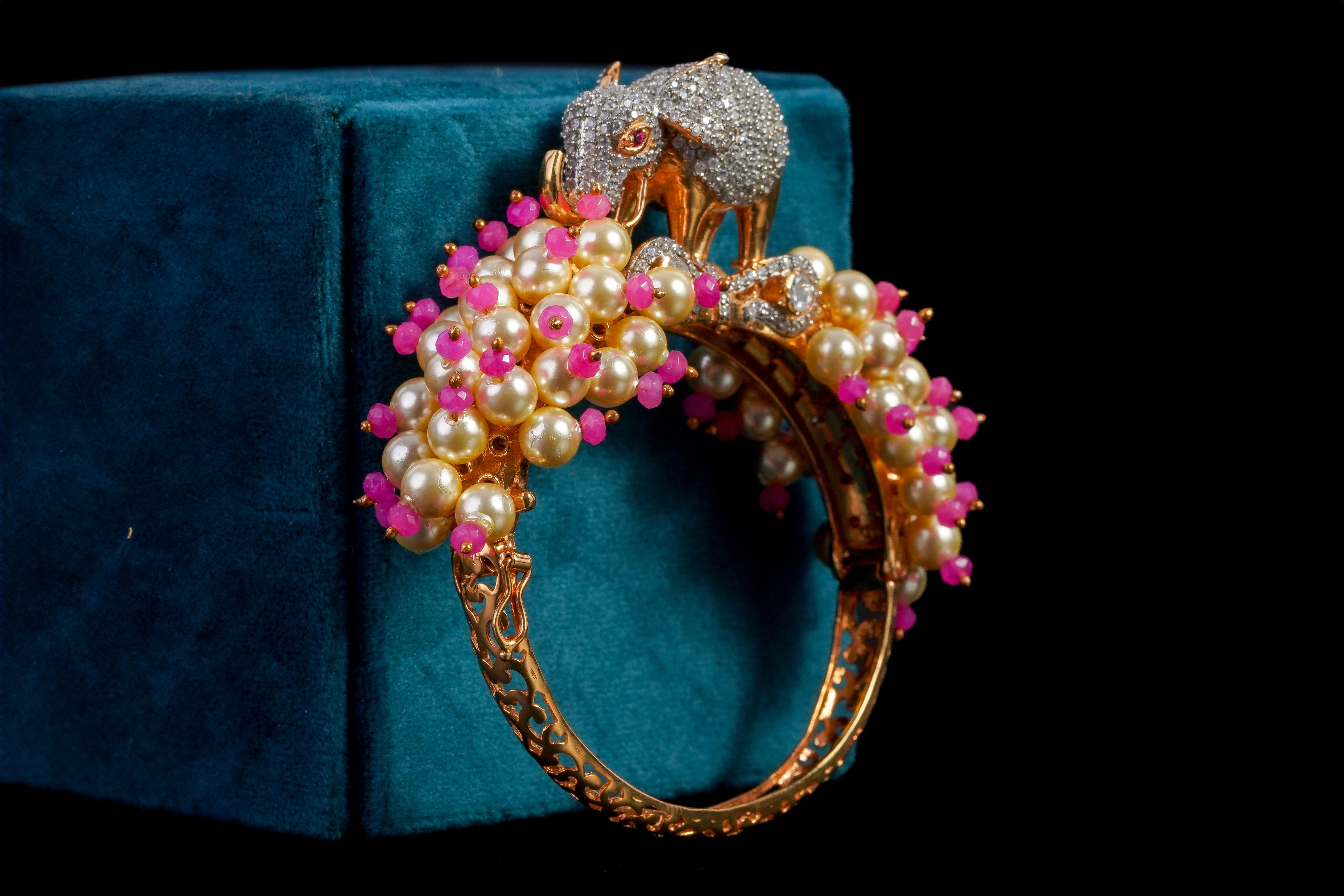 Pink Pearl Pachyderm Sparkle Bracelet