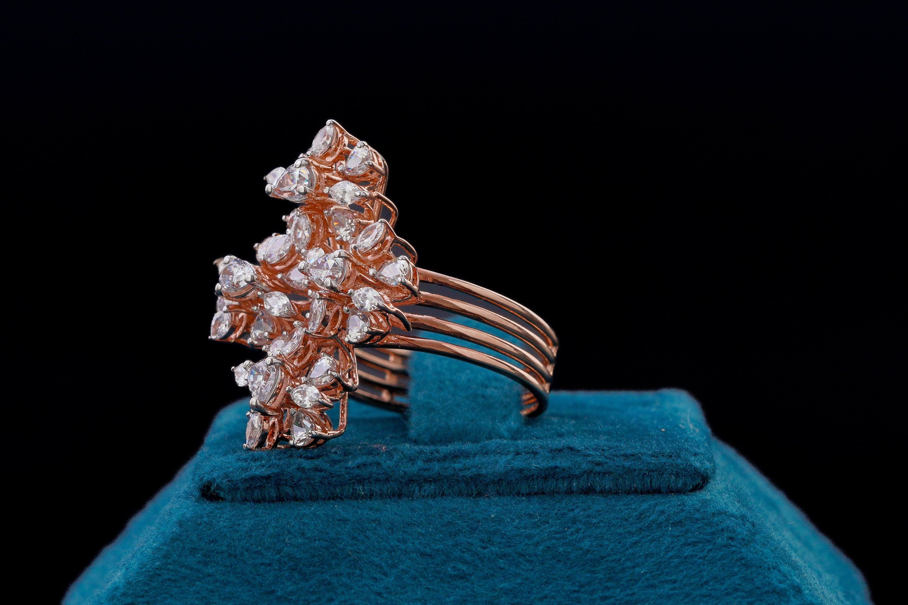 Sparkling Diamond Silver Ring