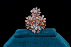 Sparkling Diamond Silver Ring