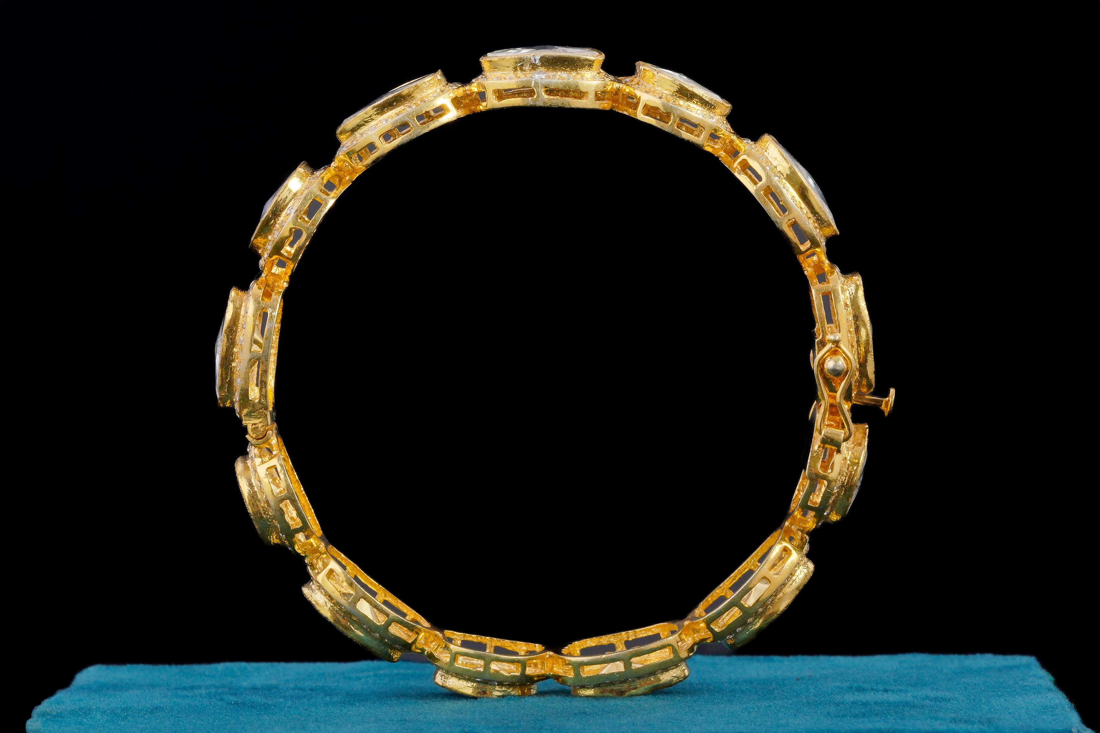 Radiant White Stone Silver Bracelet
