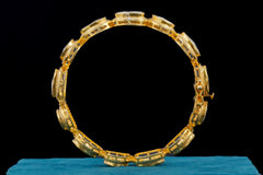 Radiant White Stone Silver Bracelet