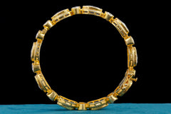 Polki Diamond Silver Bracelet