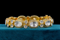 Polki Diamond Silver Bracelet