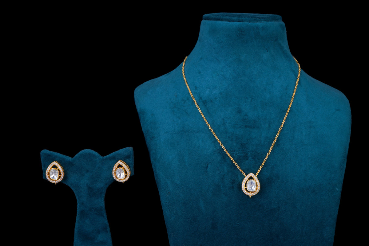 Luxe Polki Pendant Set