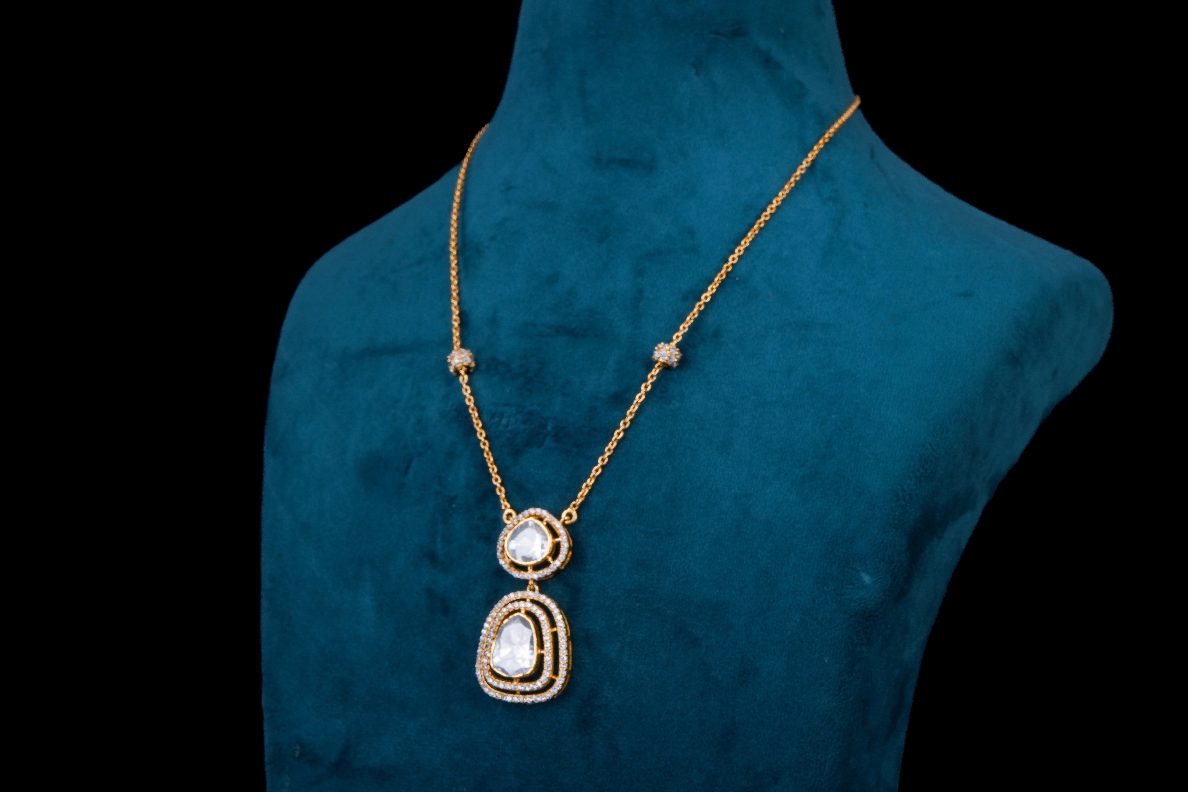 Diamond Dazzle Polki Necklace Set