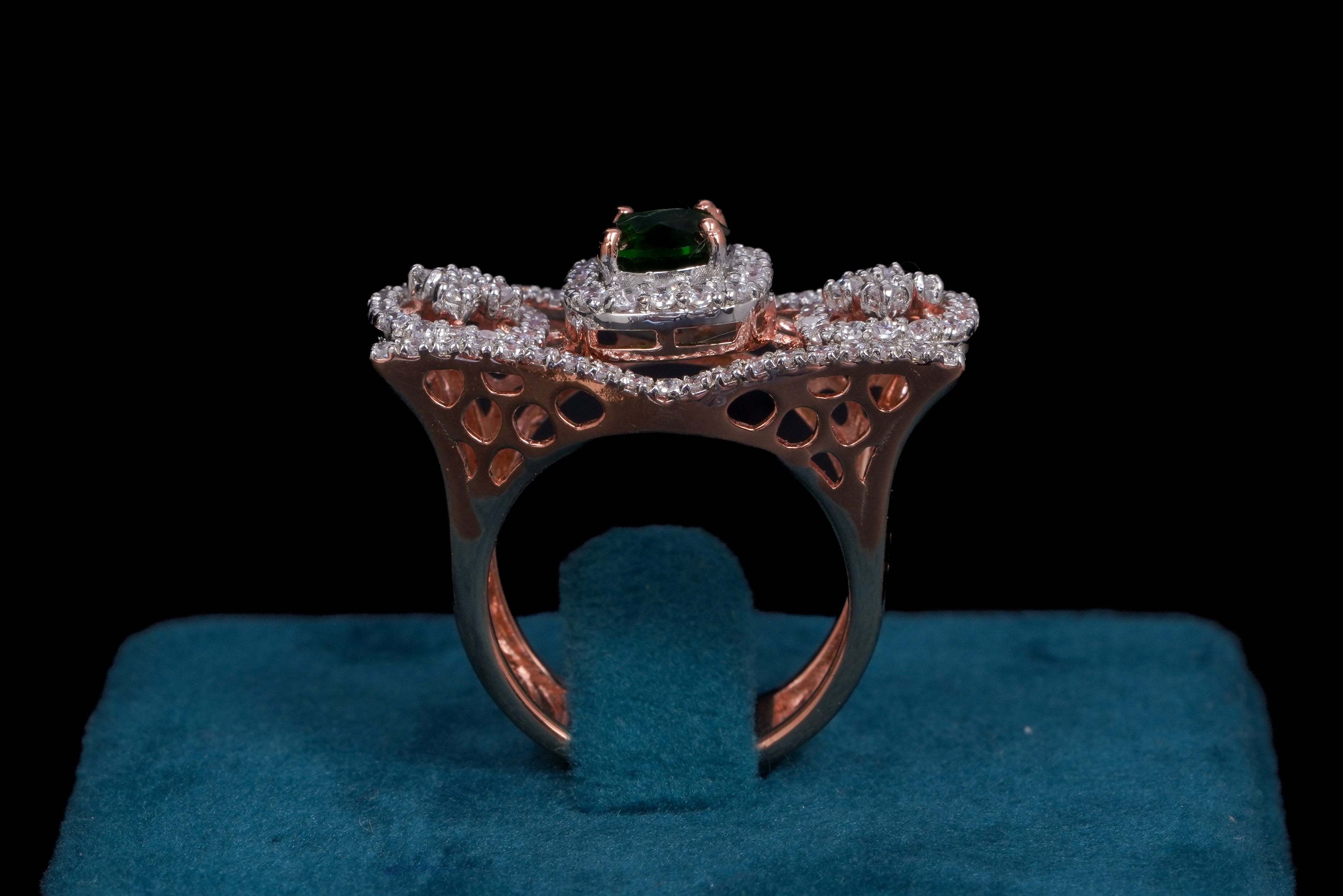 Emerald & Diamond Vintage Statement Ring