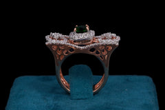 Emerald & Diamond Vintage Statement Ring
